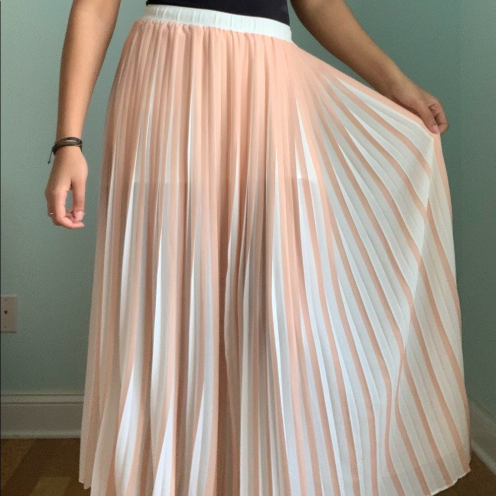 Striped maxi skirt